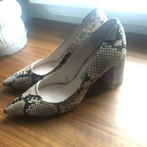 Zara leather pumps - worn once!